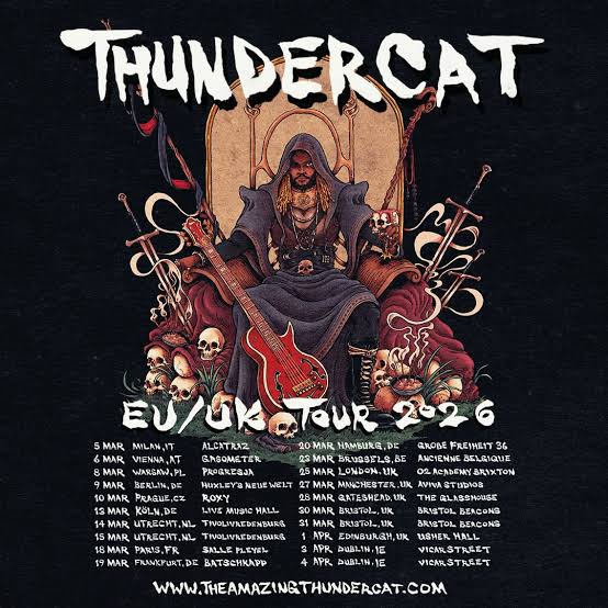 Thundercat live tour poster 2026
